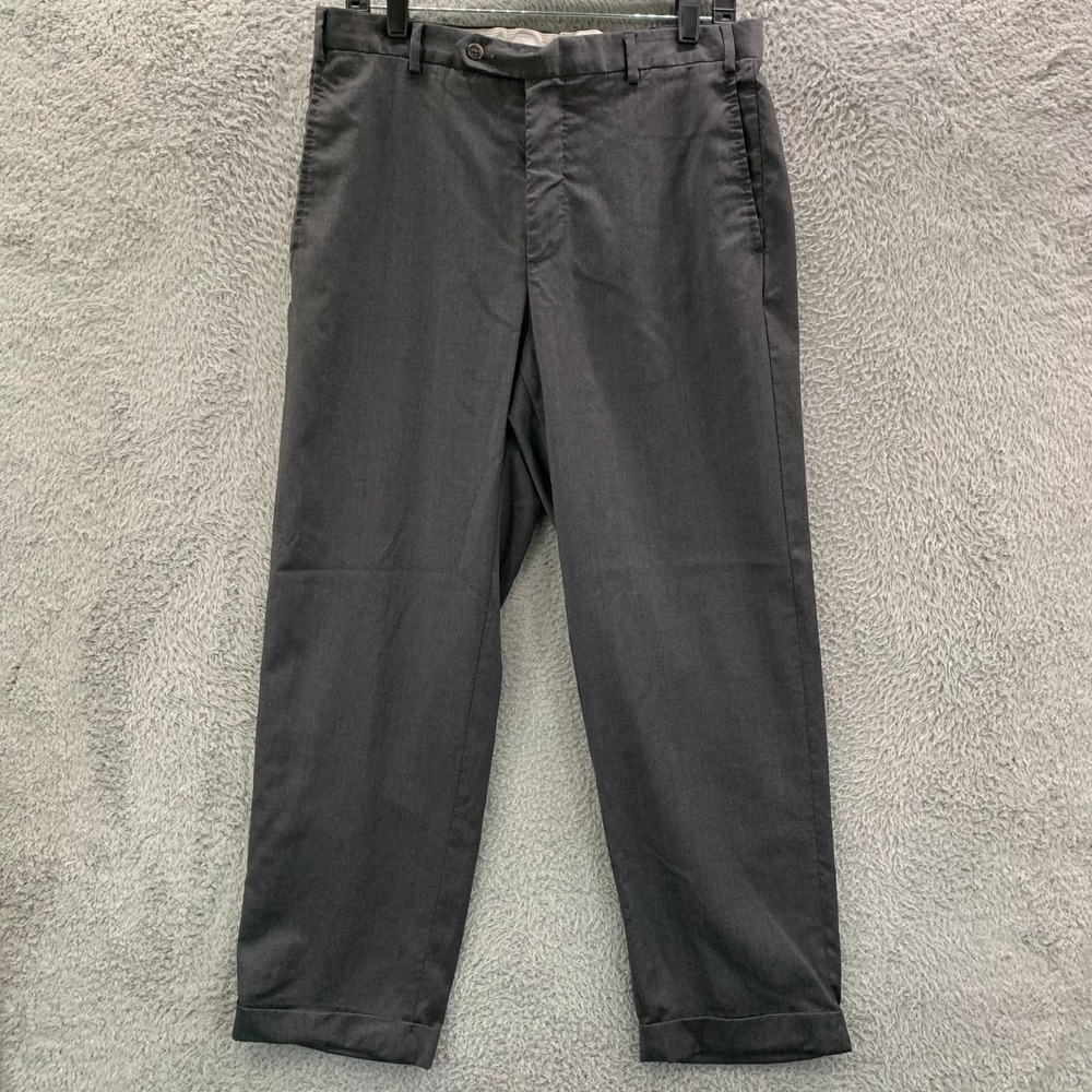 ZANELLA Dress Pants Mens 35x29 Wool Measured Tag: 34
